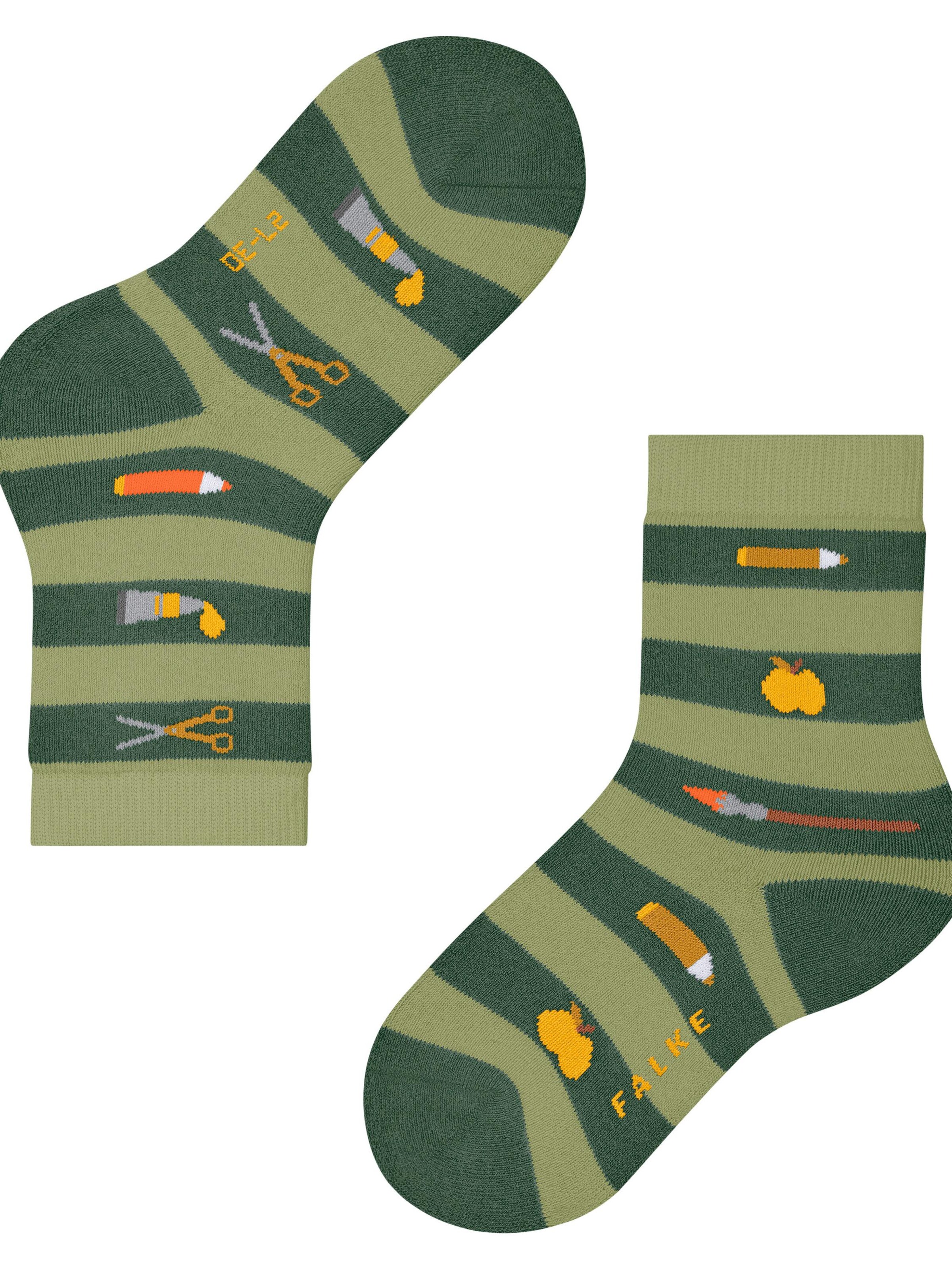 FALKE Socks 'School Supplies' in Green