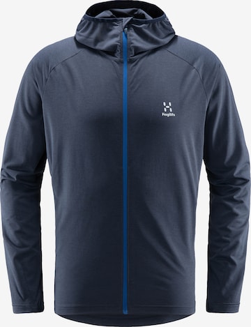 Haglöfs Athletic Fleece Jacket 'Mirre Mid' in Blue: front