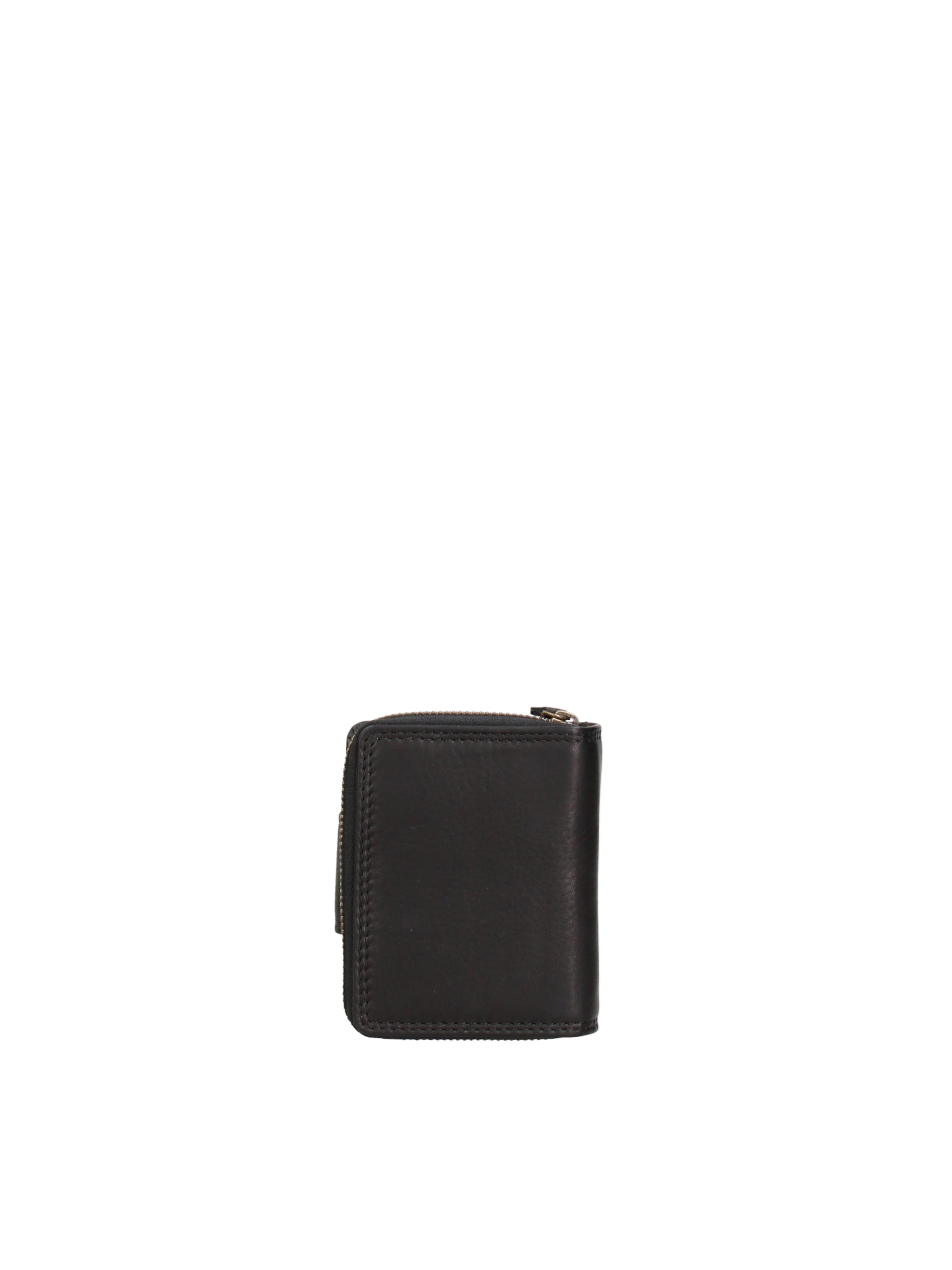 Portamonete 'Portafoglio Uomo Vera Pelle Vitello Bottone Magnetico Compatto' di HILL BURRY in nero
