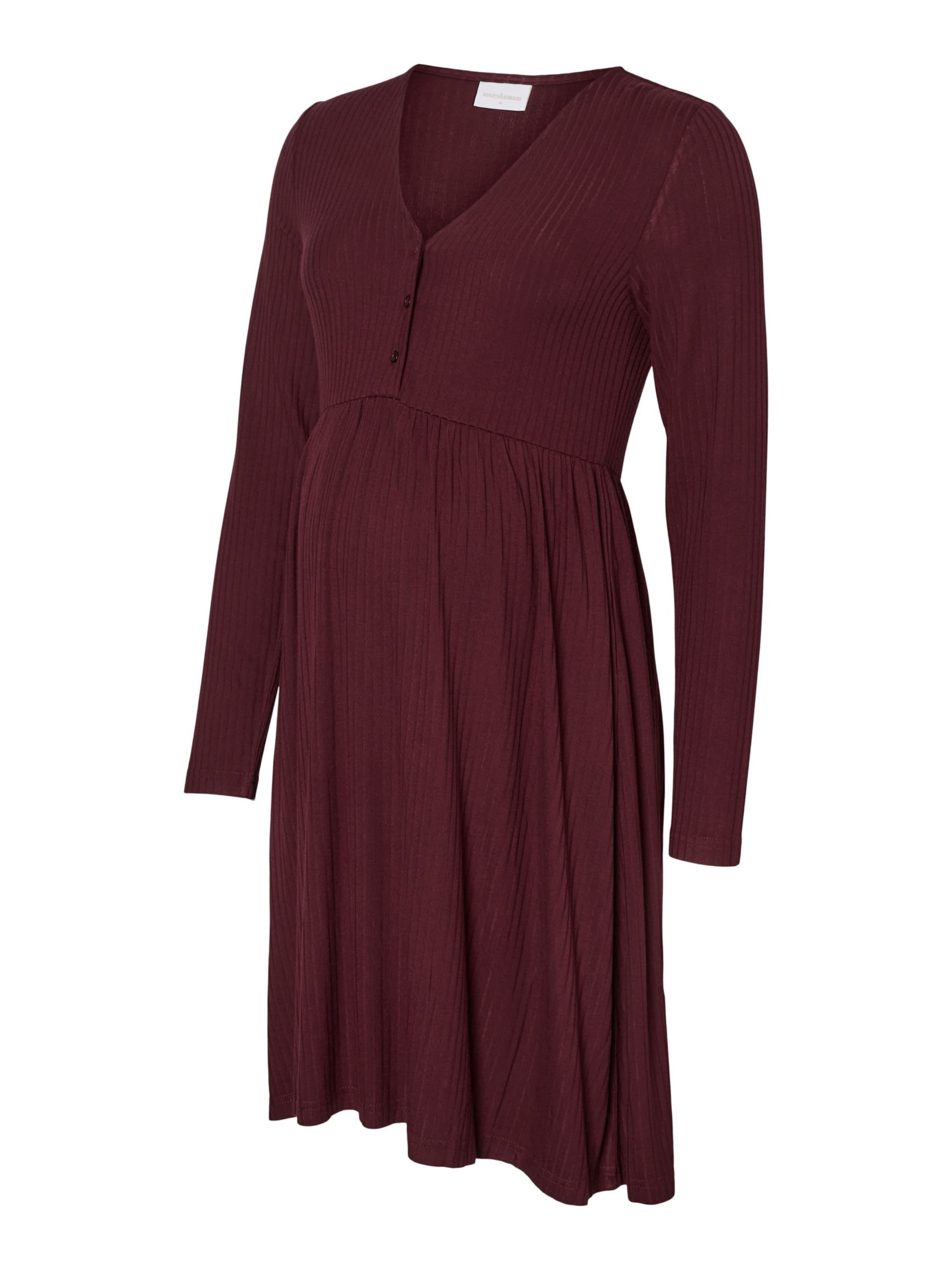 MAMALICIOUS Robe en rouge foncé, Vue avec produit