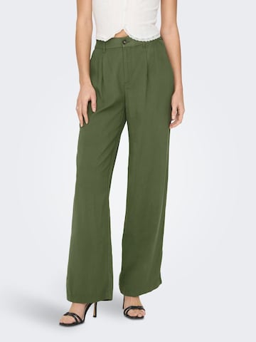 Wide leg Pantaloni con pieghe 'ARIS' di ONLY in verde: frontale