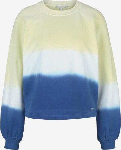 TOM TAILOR DENIM Sweatshirt in de kleur Blauw / Lichtgeel / Wit, Productweergave