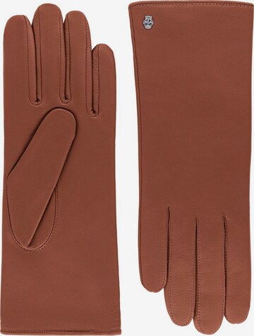 Roeckl Full Finger Gloves 'Hamburg' in Brown: front