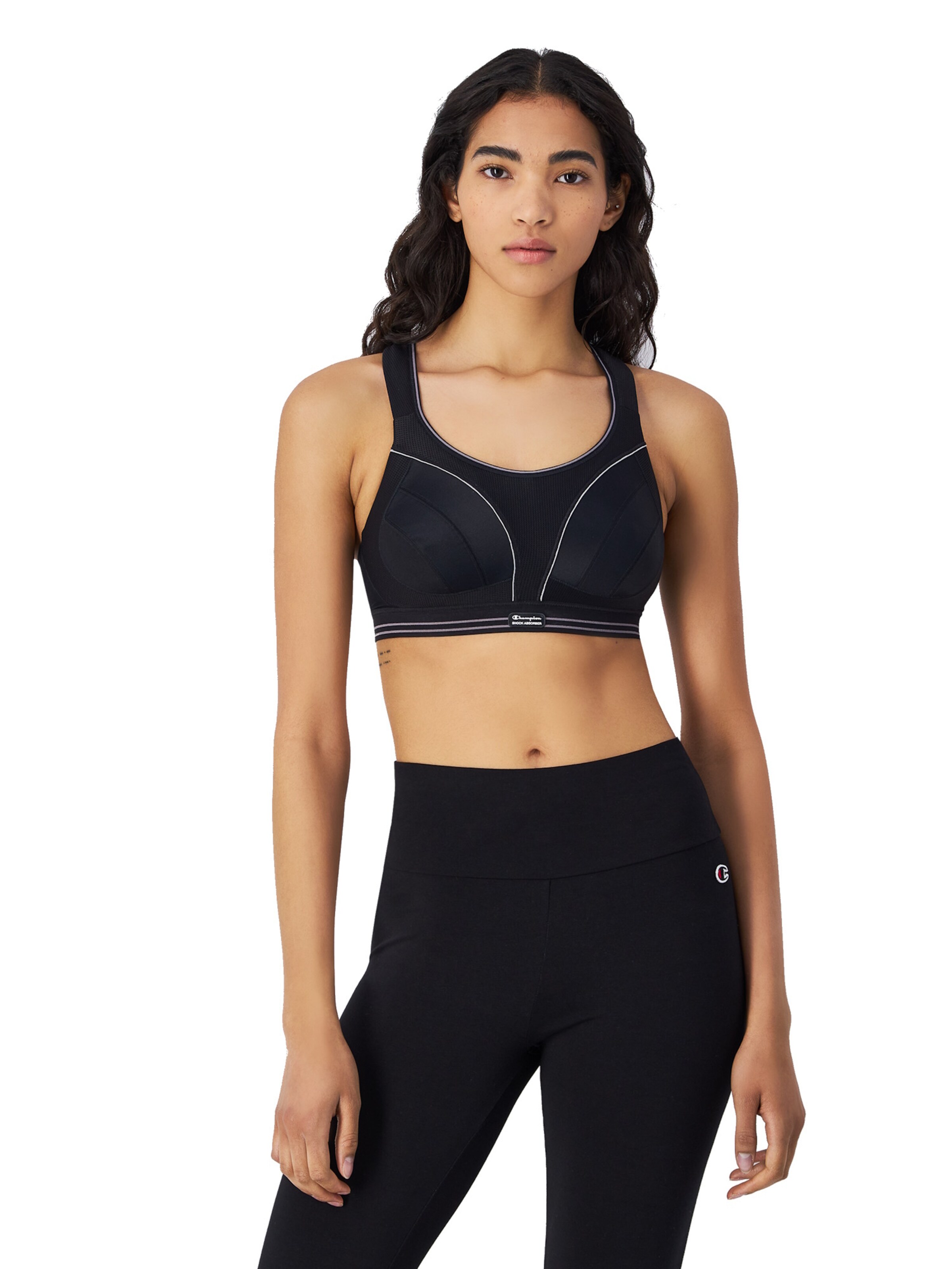 Bustier Soutien-gorge de sport Champion Authentic Athletic Apparel en noir : devant
