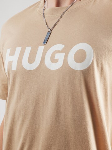 HUGO Μπλουζάκι 'Dulivio' σε μπεζ