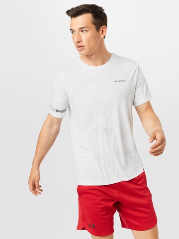 Superdry - Camiseta funcional en blanco: frente