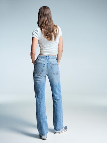 Bershka Slimfit Kavbojke | modra barva