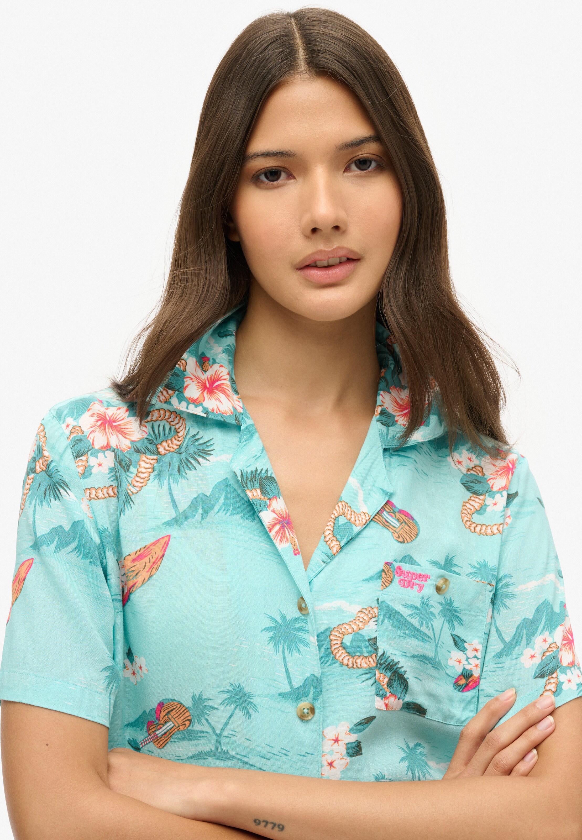 Chemisier Superdry en bleu