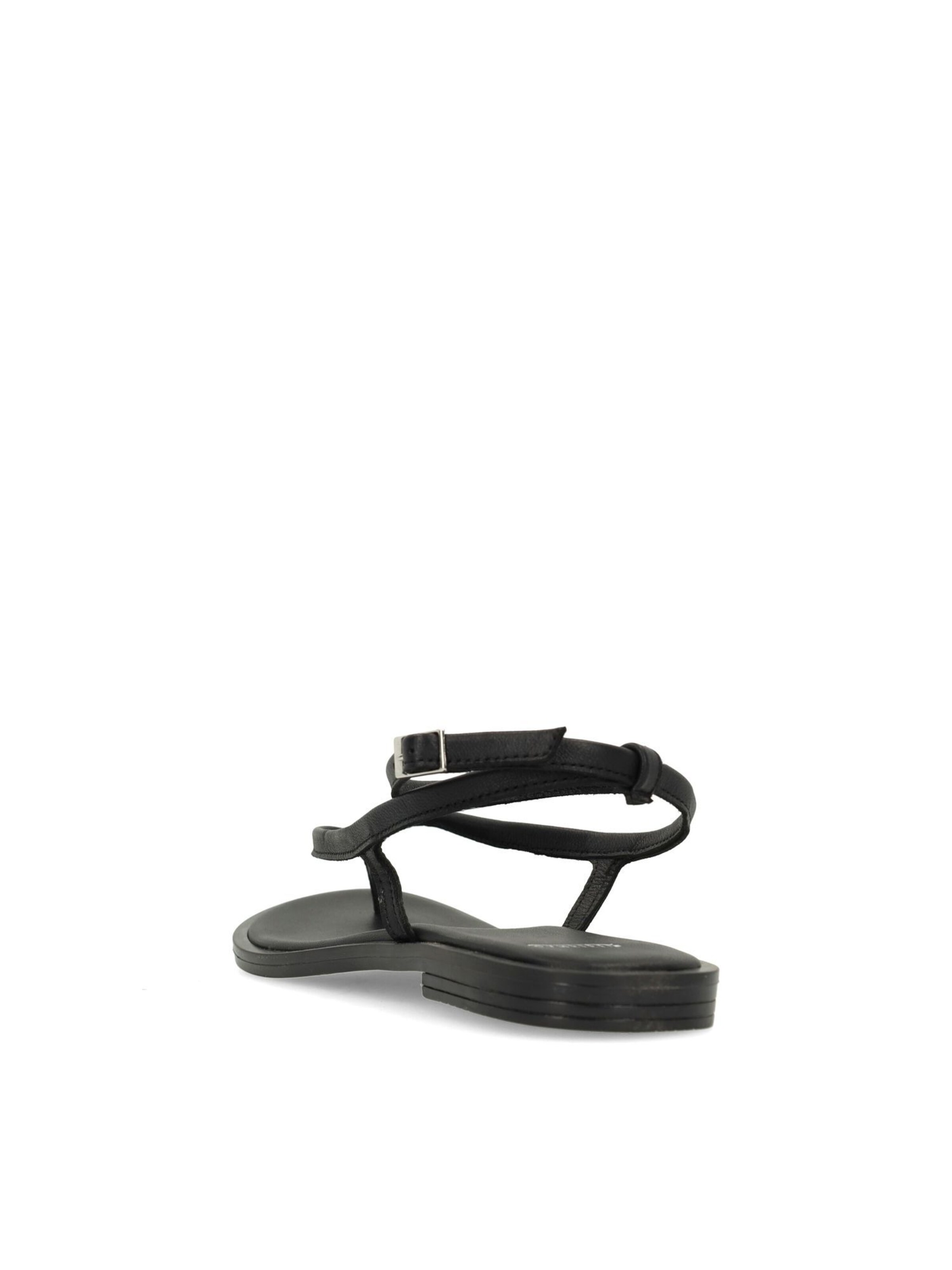 MANFIELD T-Bar Sandals in Black