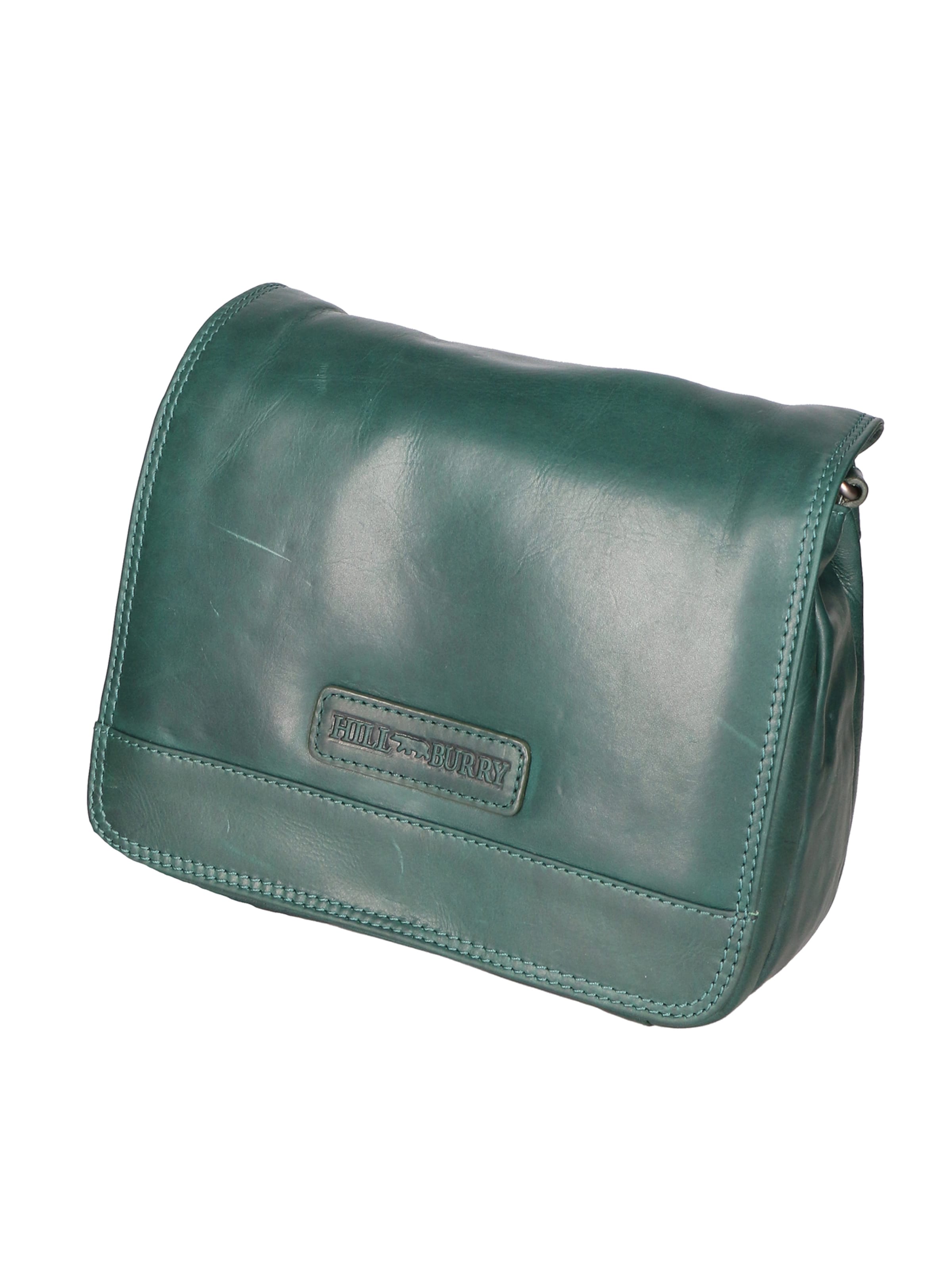 Borsa a tracolla 'Borsa a tracolla uomo vera pelle vitello ingrassato Hill Burry' di HILL BURRY in verde