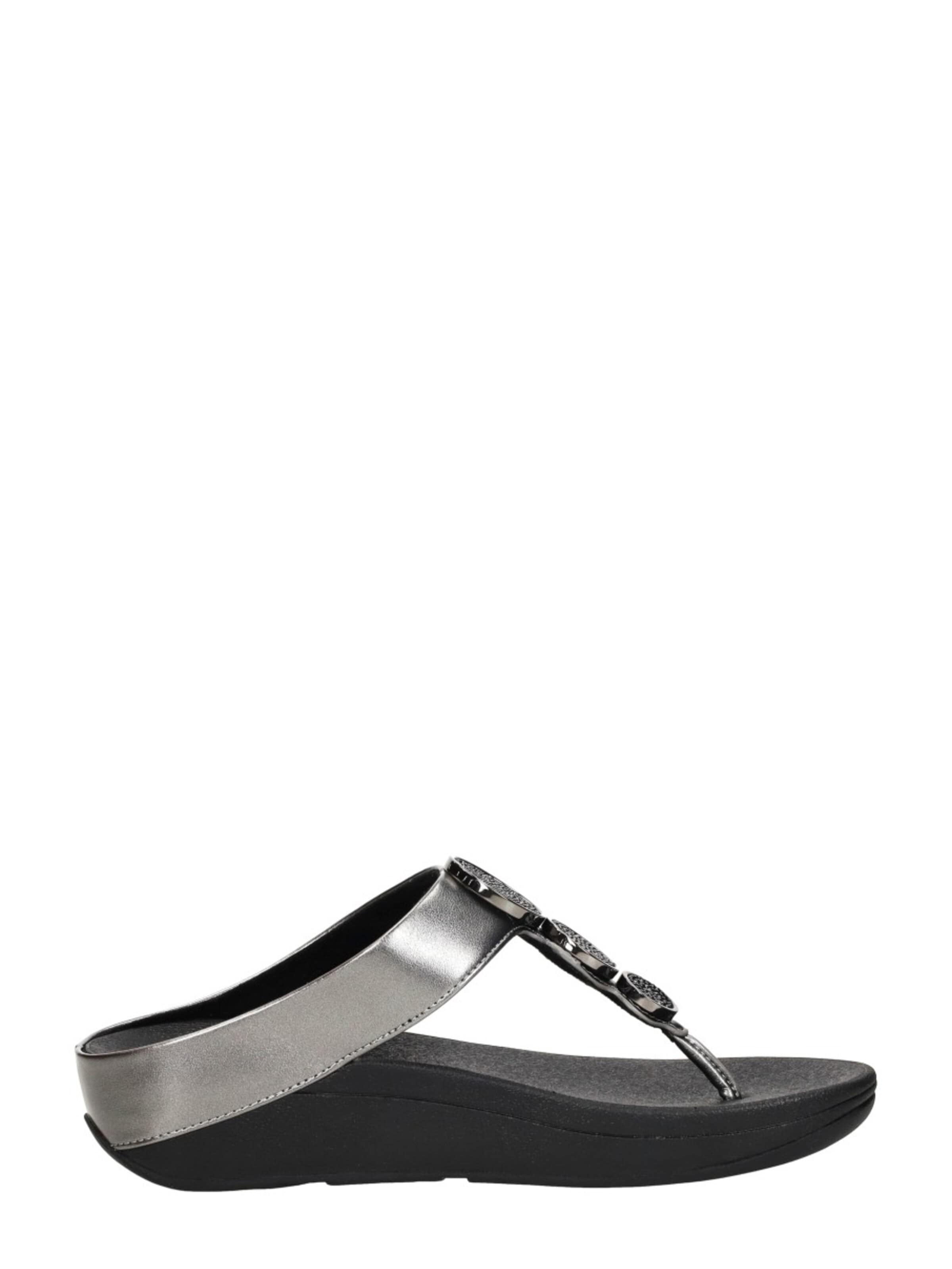 Séparateur d'orteils 'Halo Bead Circle Metallic Toe-Post' FitFlop en argent