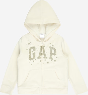 GAP - Sudadera con cremallera en beige: frente