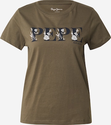 Pepe Jeans Тениска 'BRIA' в зелено: отпред