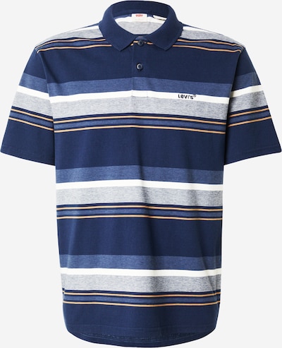 S dydžio Marškinėliai 'Authentic' iš LEVI'S ®, spalva – tamsiai mėlyna / margai mėlyna / šviesiai oranžinė / balta, Prekių apžvalga
