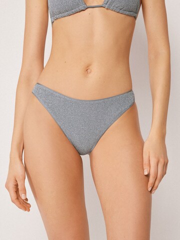 CALZEDONIA Bikini Bottoms 'Metallic Glow' in Grey: front
