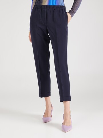 Samsøe Samsøe Slim fit Pleated Pants 'HOYS' in Blue: front