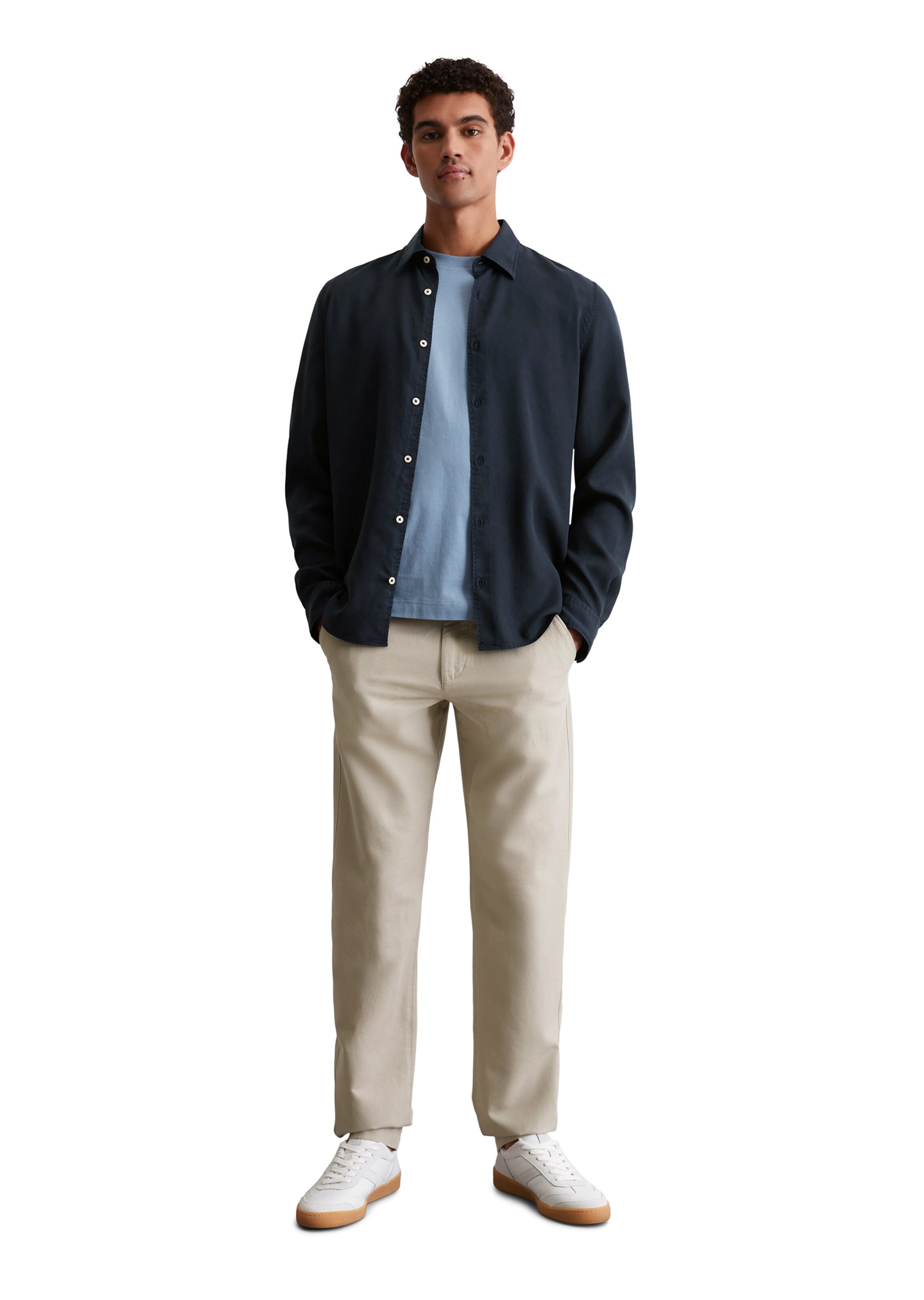 Marc O'Polo Slim fit Overhemd in Blauw