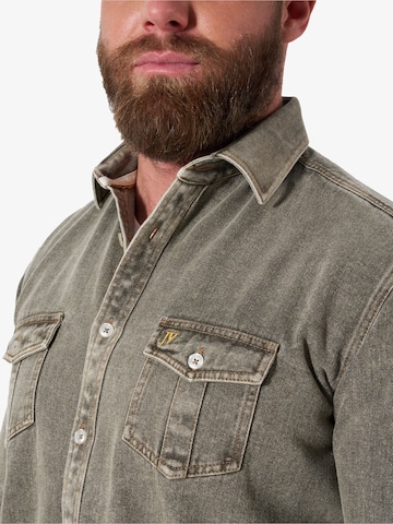 Jan Vanderstorm Comfort fit Button Up Shirt ' Olavik ' in Green
