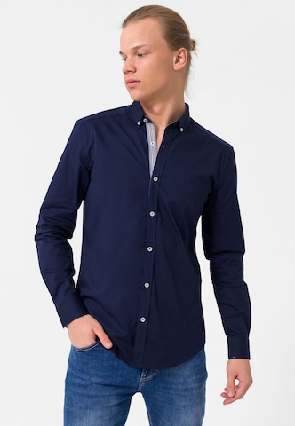 Coupe slim Chemise Felix Hardy en bleu