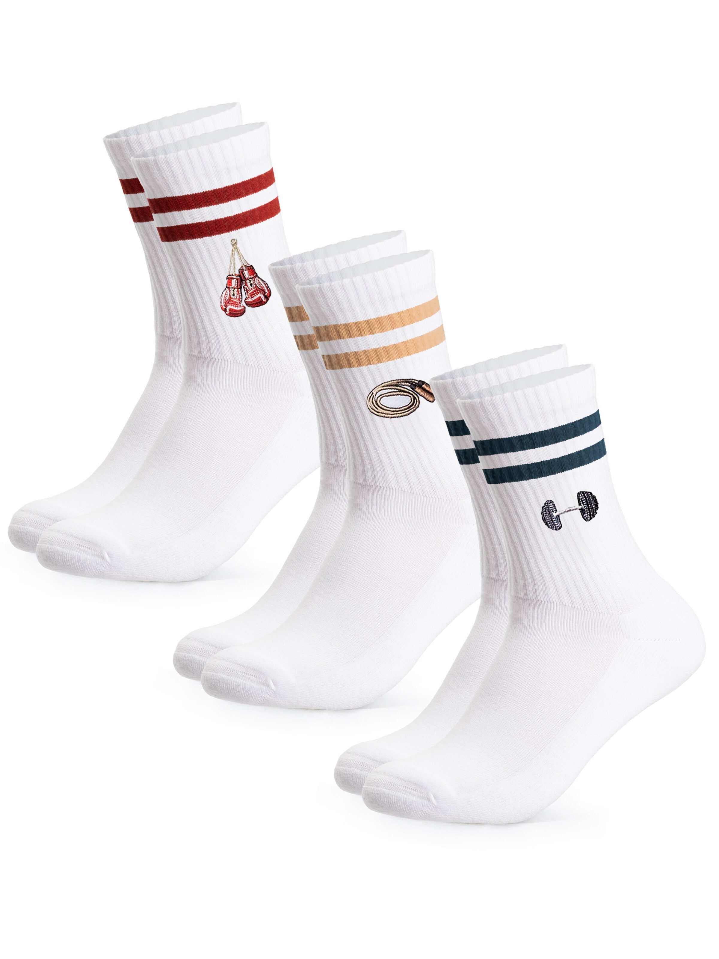 Occulto Athletic Socks 'Rio' in White: front