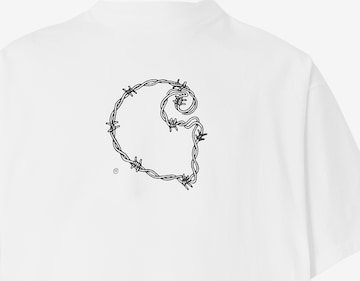 balta Carhartt WIP Marškinėliai 'Barbwire': priekis