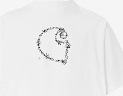 Marškinėliai 'Barbwire' iš Carhartt WIP, spalva – juoda / balta, Prekių apžvalga