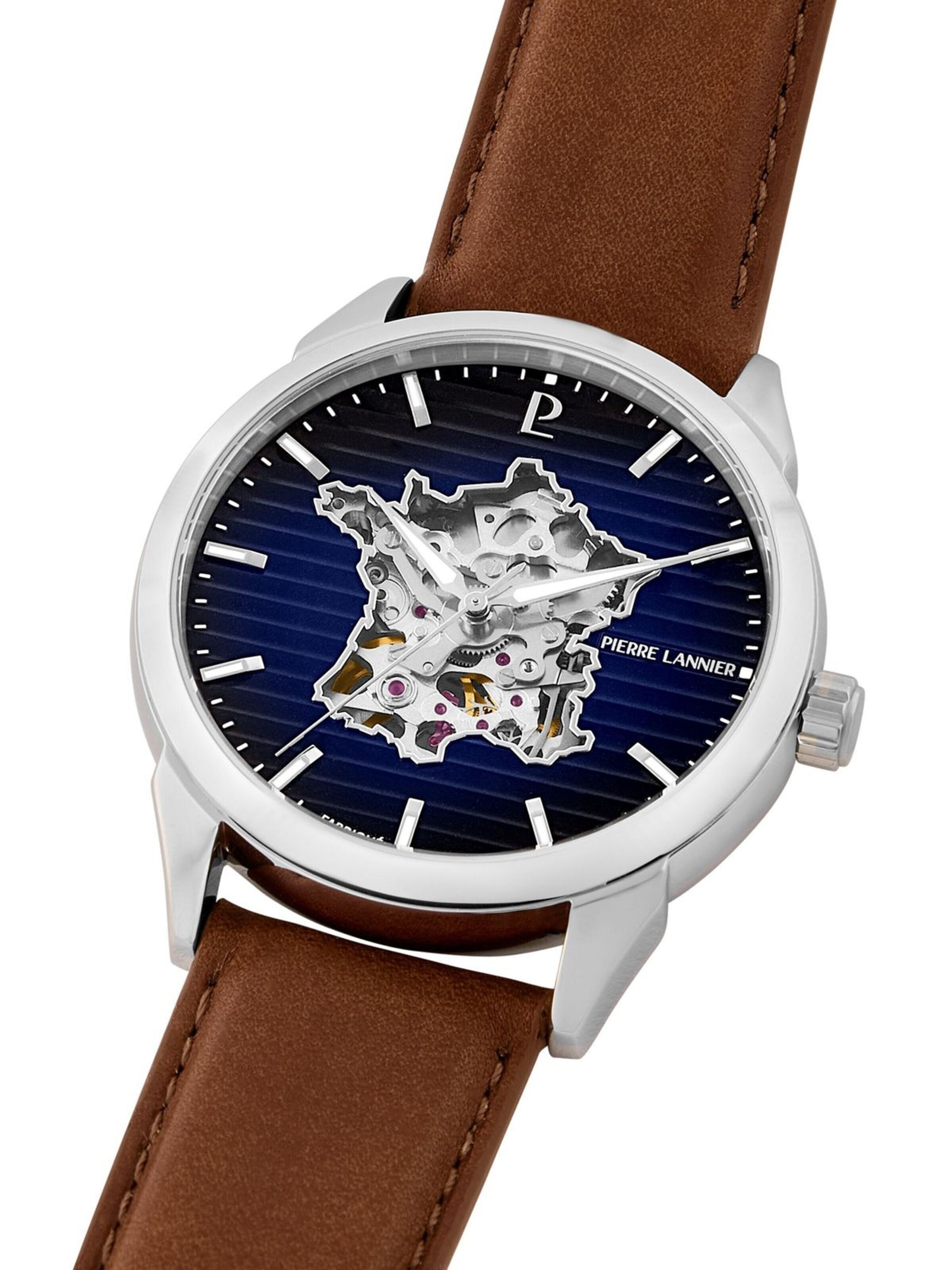 Pierre Lannier Analoog horloge 'Automatic watch Monarck' in Blauw