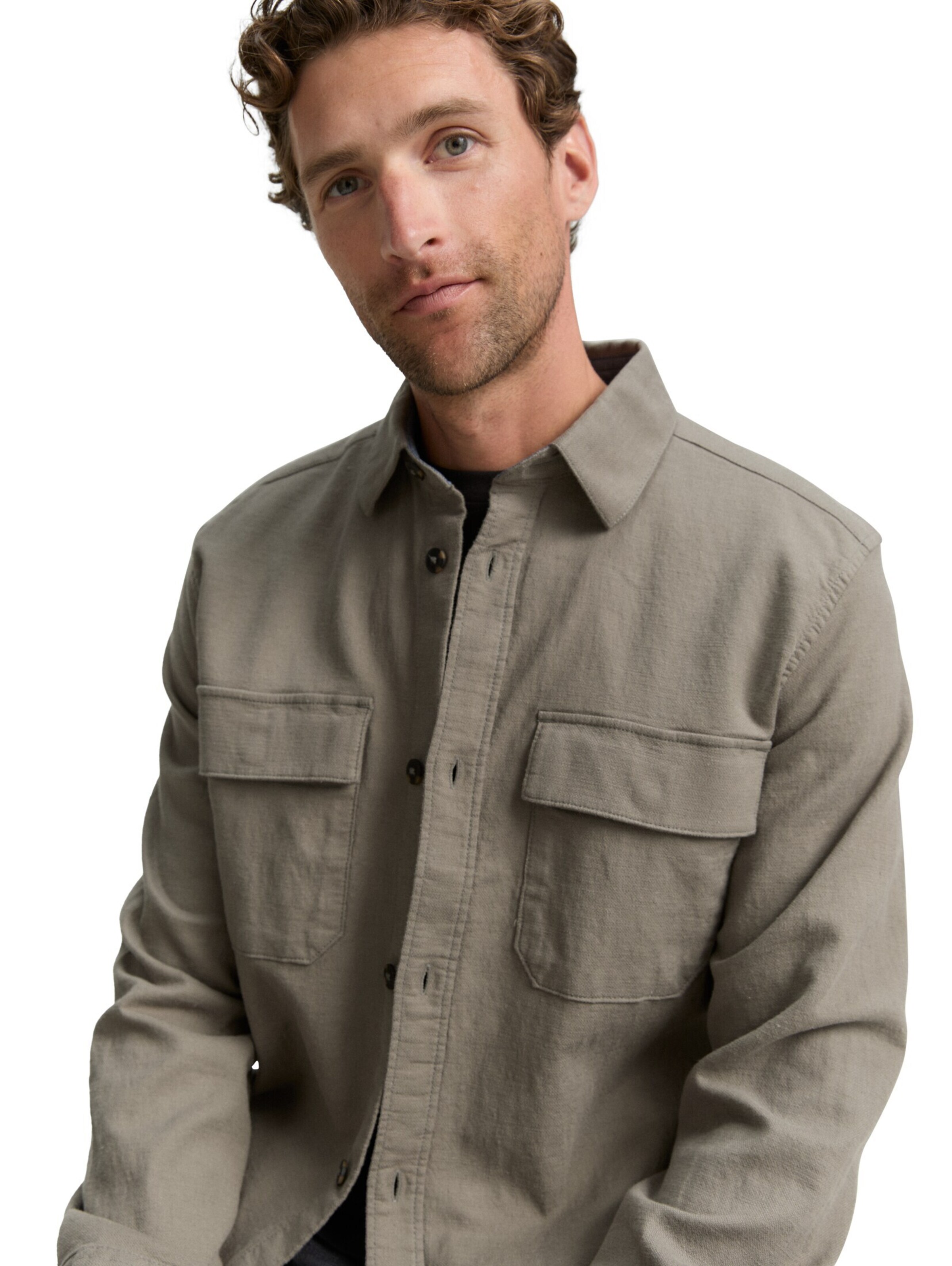 TOM TAILOR Regular fit Button Up Shirt in Green