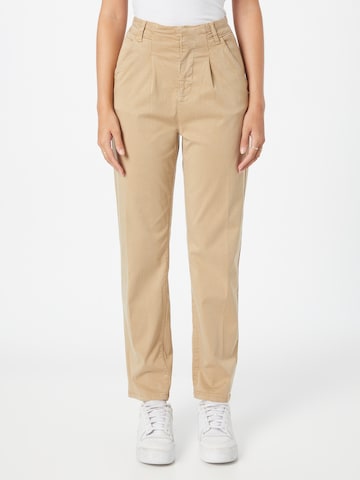 Goldgarn regular Jeans med lægfolder 'Oststadt' i beige: forside