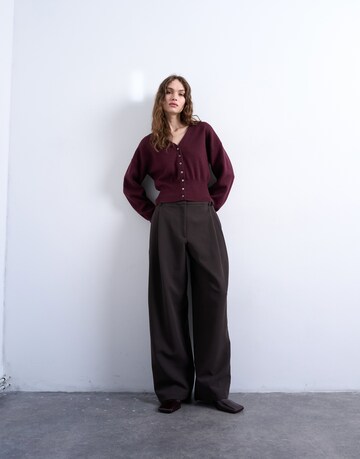 TOPSHOP Knit Cardigan in Red