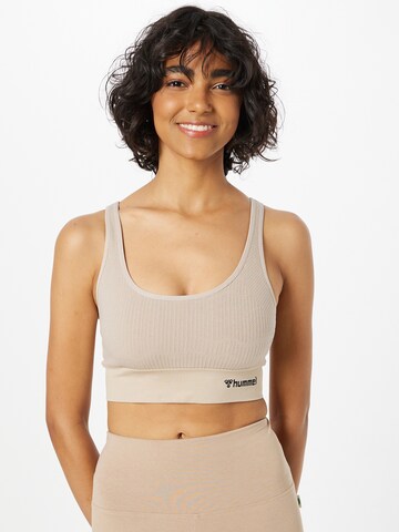 Hummel - Bustier Sujetador deportivo en gris: frente