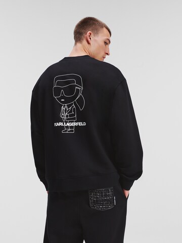 Karl Lagerfeld Sweatshirt 'Ikonik Outline' in Schwarz