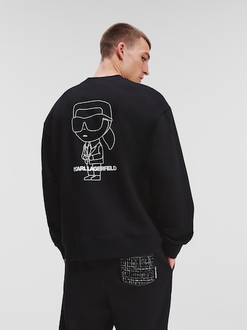 Karl Lagerfeld Sweatshirt 'Ikonik Outline' in Schwarz
