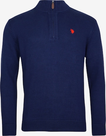 Pull-over U.S. POLO ASSN. en bleu : devant