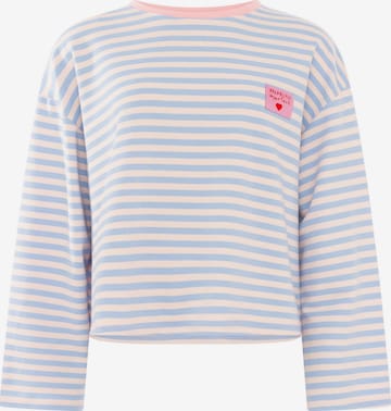 Zwillingsherz Sweatshirt in Blauw: voorkant