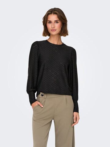 Jaqueline de Yong Shirt 'Cathinka' in Zwart: voorkant