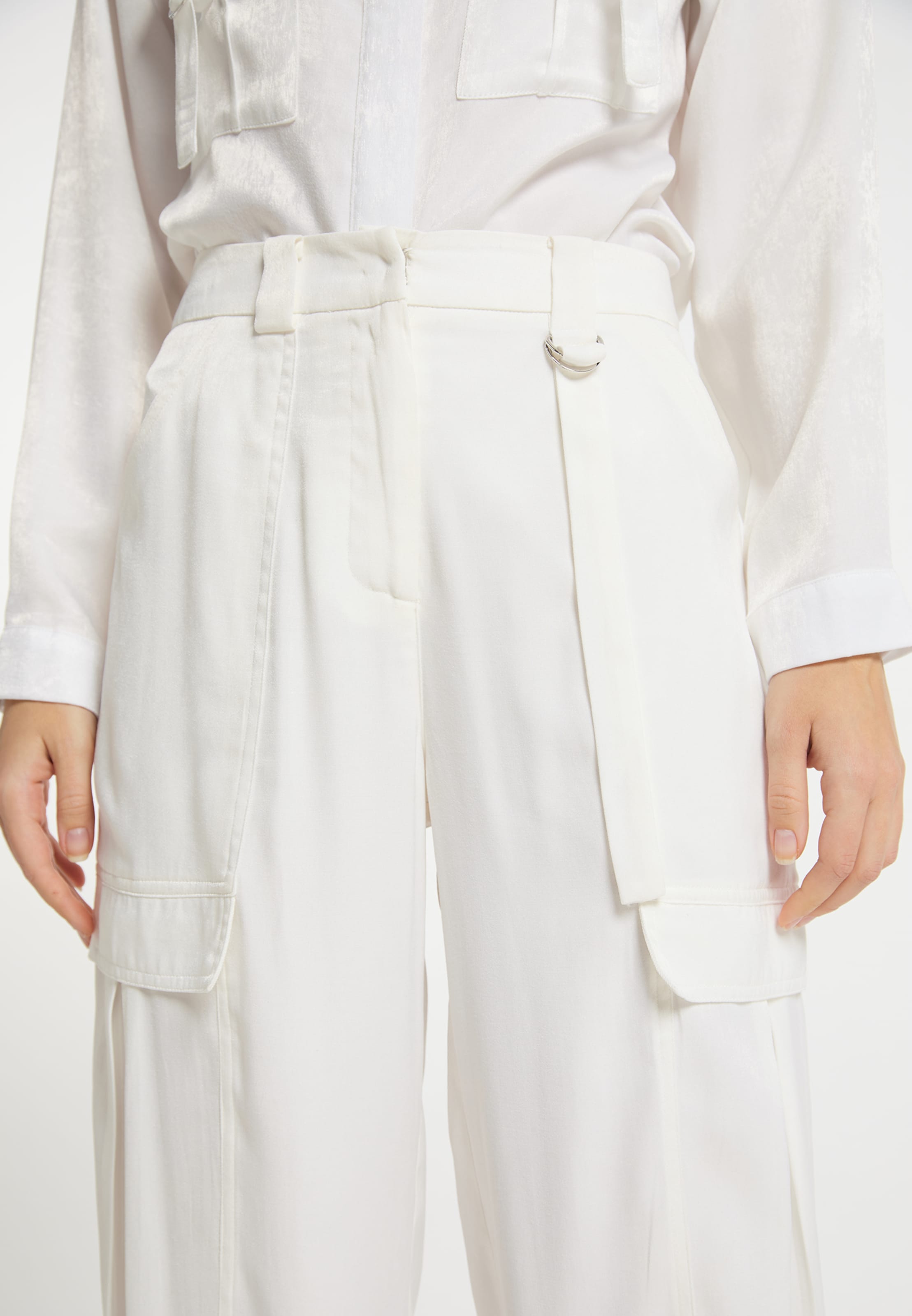 Femme Pantalon cargo DreiMaster Vintage en Blanc 