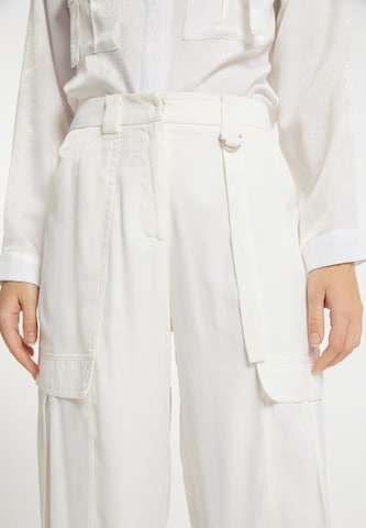 DreiMaster Vintage Ozke Kargo hlače | bela barva