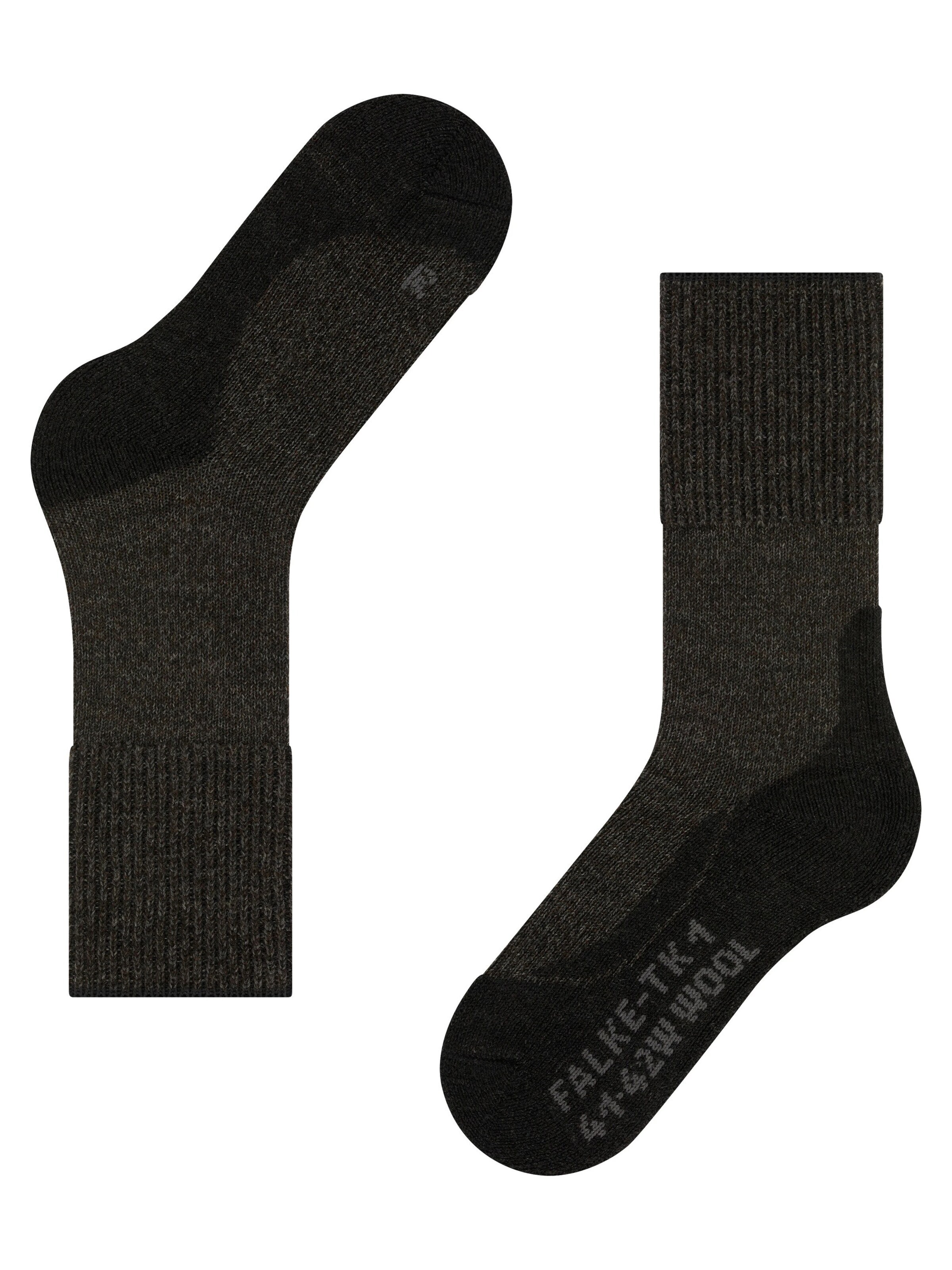 FALKE Athletic Socks 'TK1 Adventure Wool' in Black