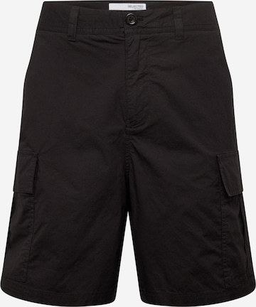 SELECTED HOMME Regular Cargo Pants 'EVAN' in Black: front