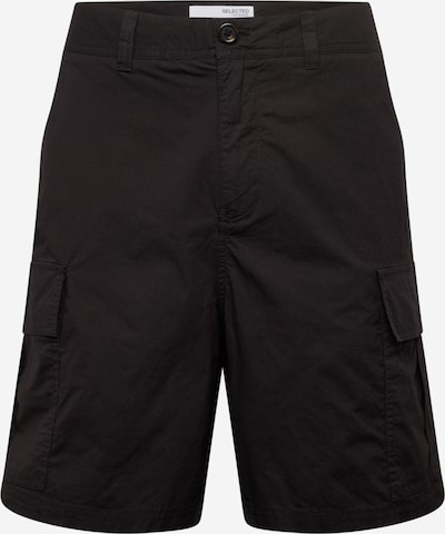 SELECTED HOMME Pantalon cargo 'EVAN' en noir, Vue avec produit