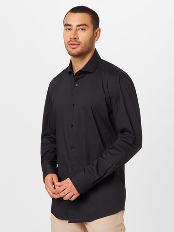 DRYKORN - Comfort Fit Camisa 'JEDDA' em preto: frente