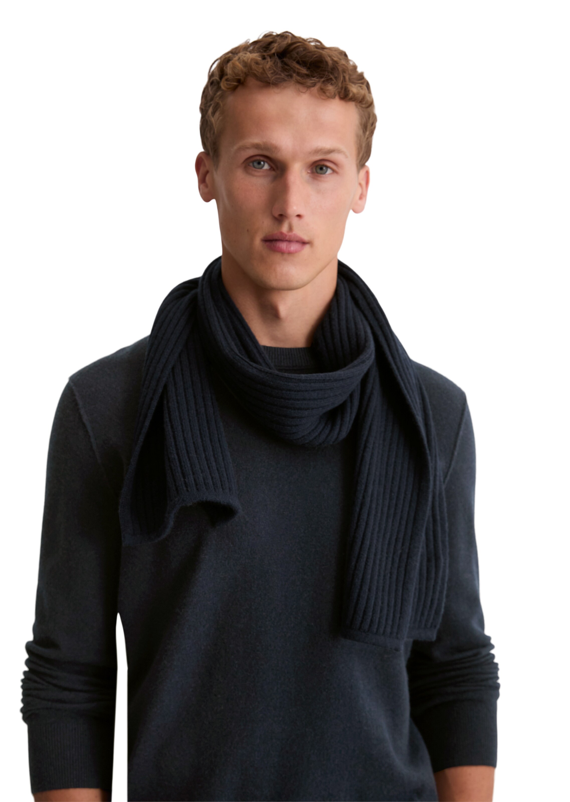 Marc O'Polo Sjaal in Blauw: voorkant