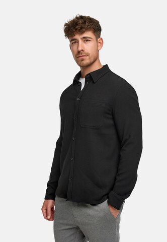 JEFF Regular fit Overhemd 'Landon' in Zwart