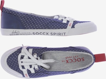 Soccx Flats & Loafers in 38 in Blue: front