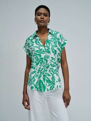 Salsa Jeans Blouse in Groen: voorkant
