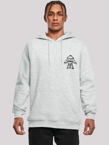 Sweat-shirt 'Vatertag Grill Master für BBQ-Väter' F4NT4STIC en gris : devant
