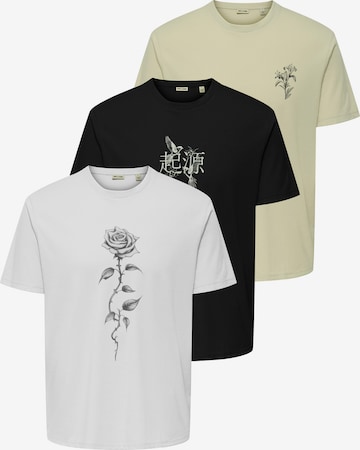 zaļš Only & Sons T-Krekls 'ONSJEFF': no priekšpuses