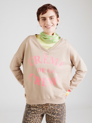 miss goodlife Свитшот 'Creme de la Creme' в Коричневый: спереди
