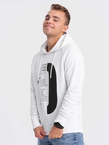 Ombre Sweatshirt in Wit: voorkant